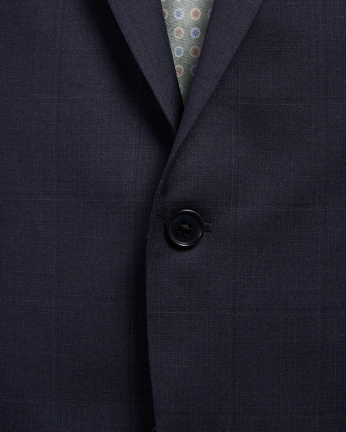 Super 110's Wool Tonal Navy Birdseye Windowpane Suit - Image 3