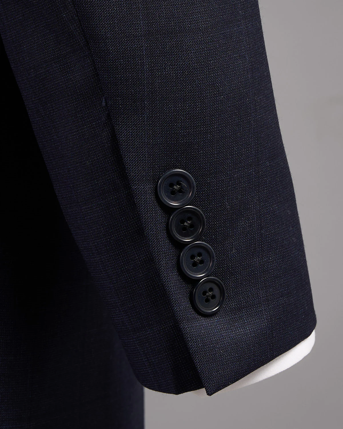 Super 110's Wool Tonal Navy Birdseye Windowpane Suit - Image 6