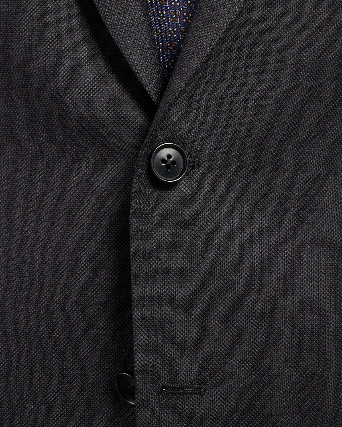 Super 120's Wool Charcoal Nailhead Suit - Image 3
