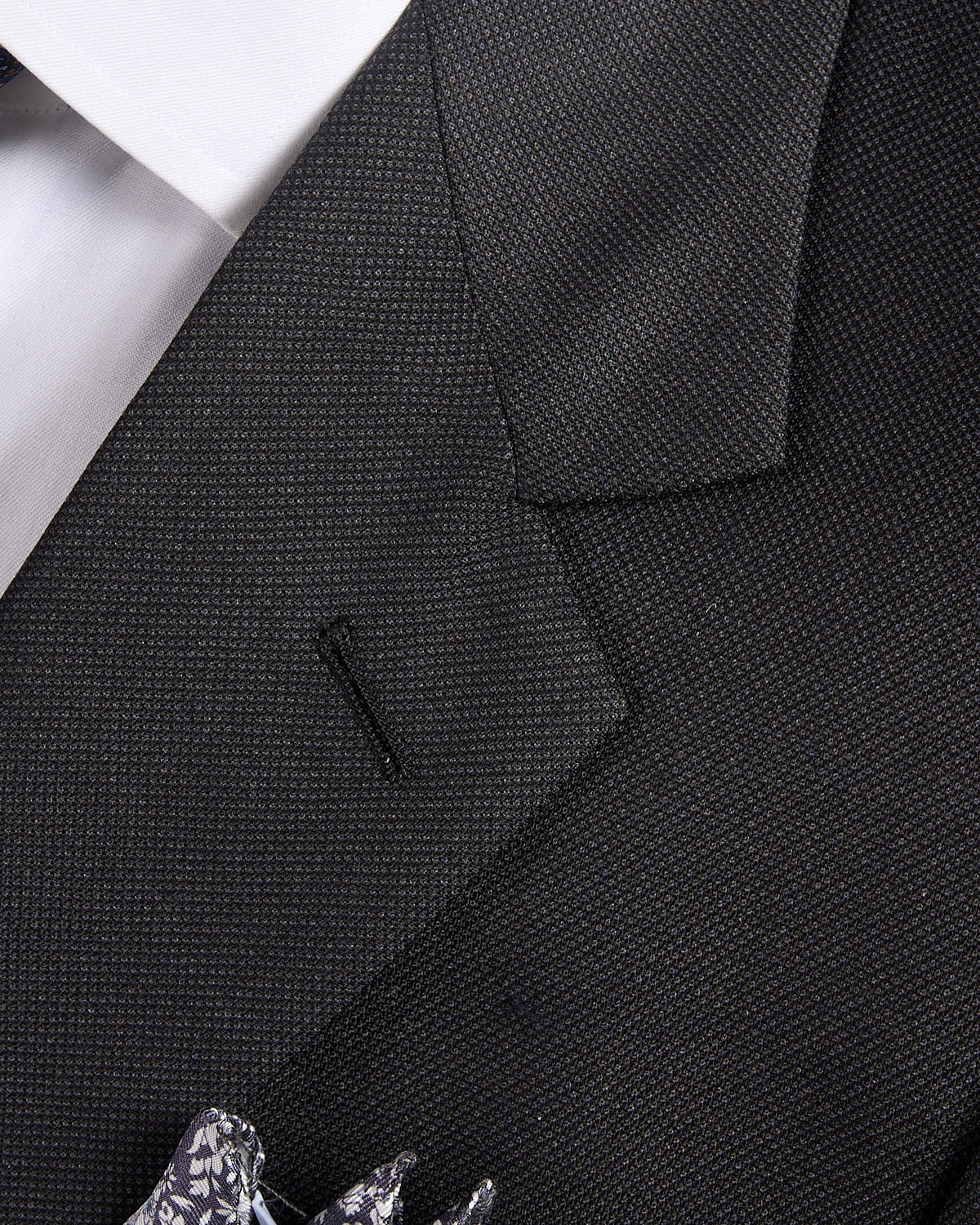 Super 120's Wool Charcoal Nailhead Suit - Image 4