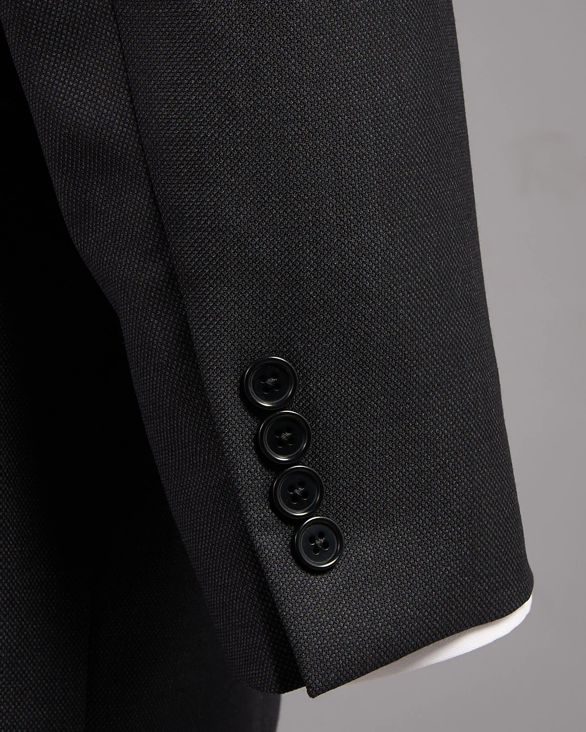 Super 120's Wool Charcoal Nailhead Suit - Image 6