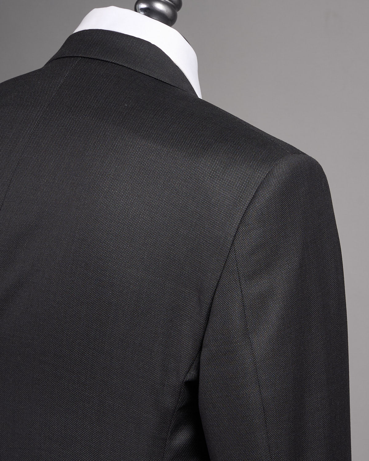 Super 120's Wool Charcoal Nailhead Suit - Image 7