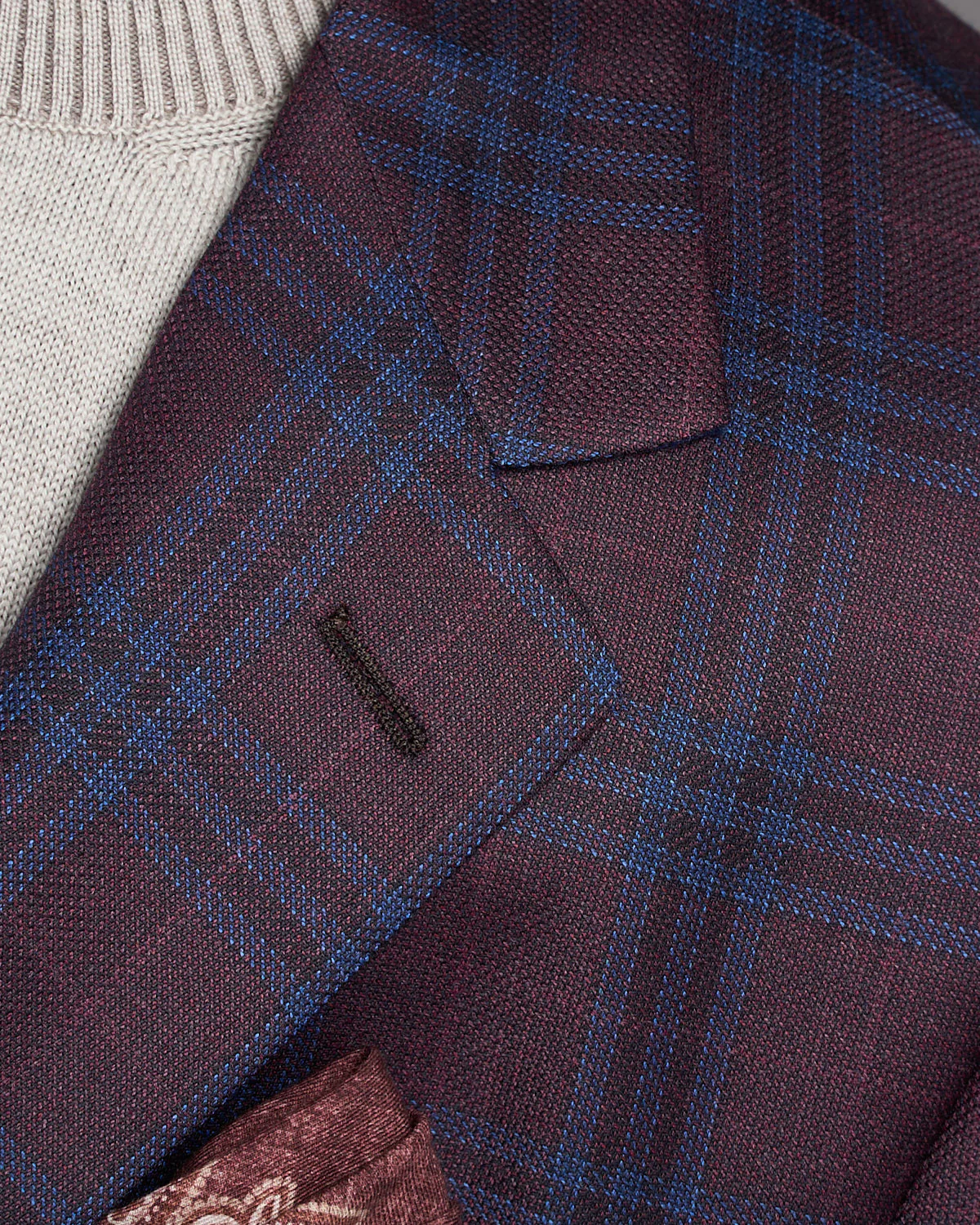 Super 130's Wool Check 'Gibson' Fit Sport Jacket - Image 3