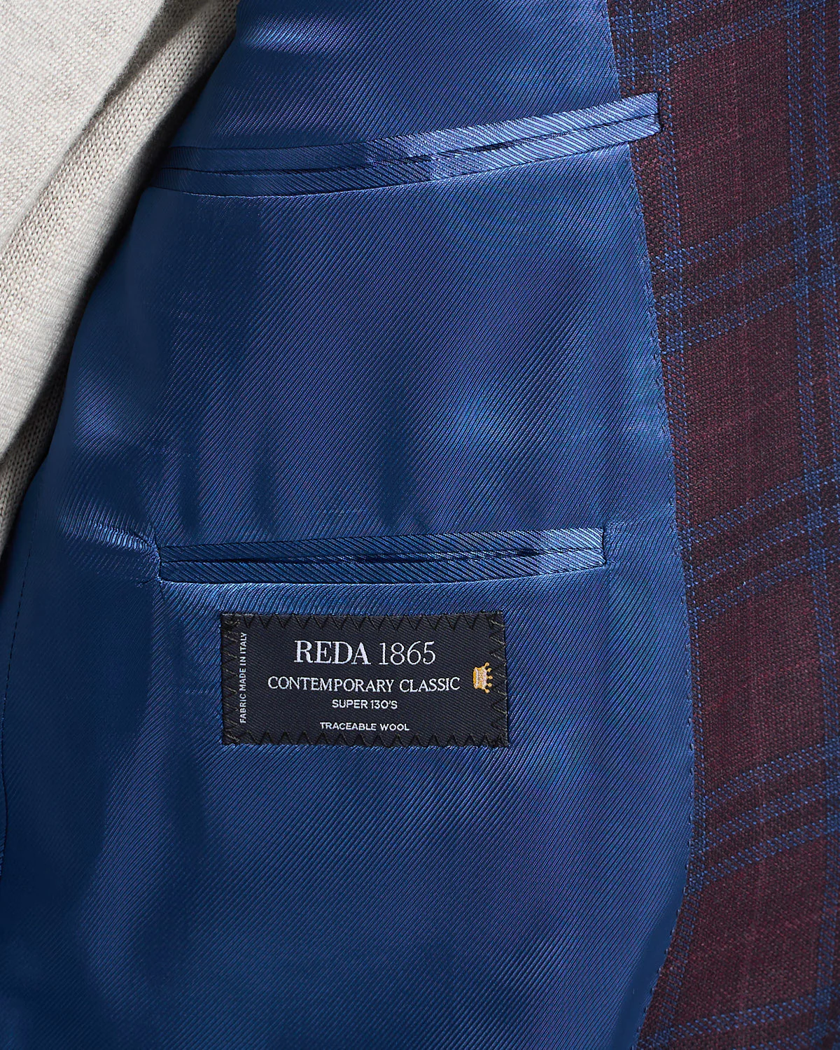 Super 130's Wool Check 'Gibson' Fit Sport Jacket - Image 9