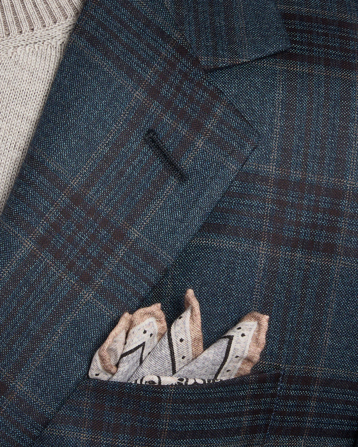 Super 130's Wool Check 'Gibson' Fit Sport Jacket - Image 4