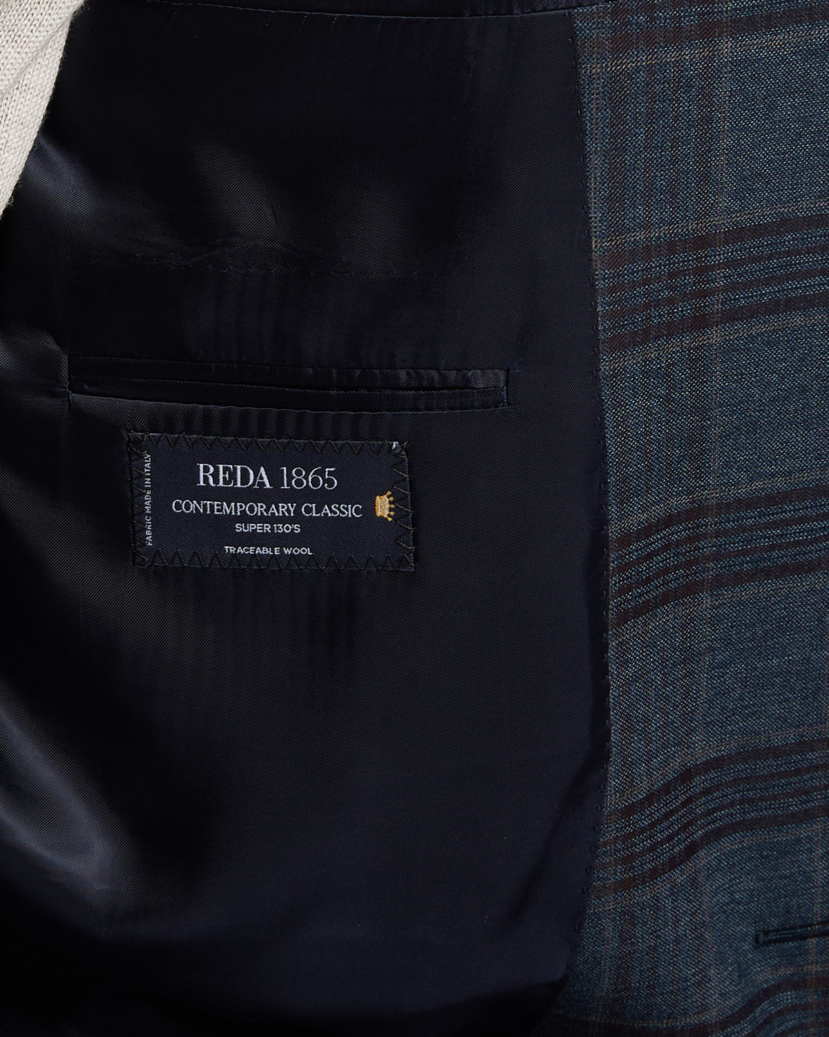 Super 130's Wool Check 'Gibson' Fit Sport Jacket - Image 9