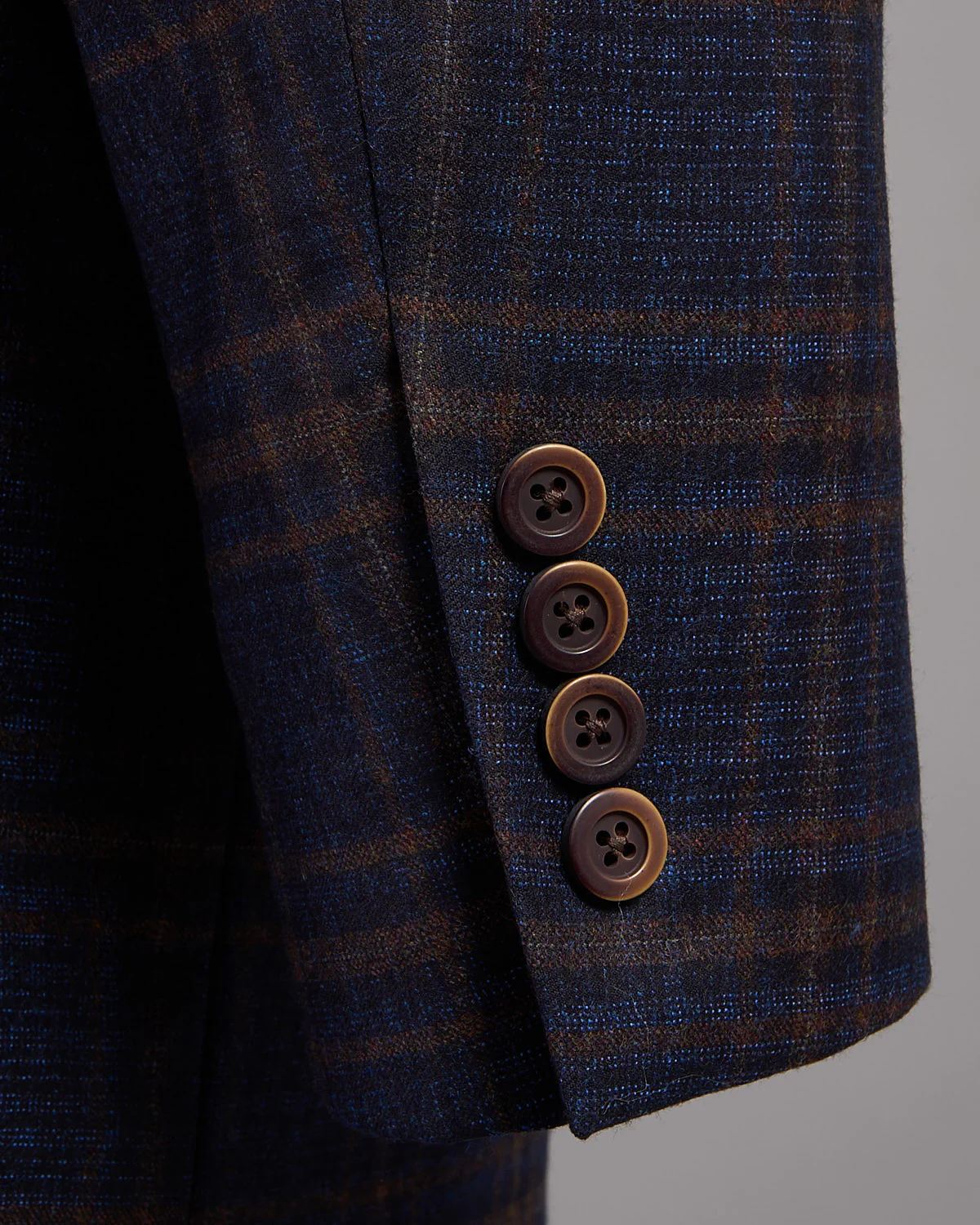 Super 130's Wool Check 'Gibson' Fit Sport Jacket - Image 5