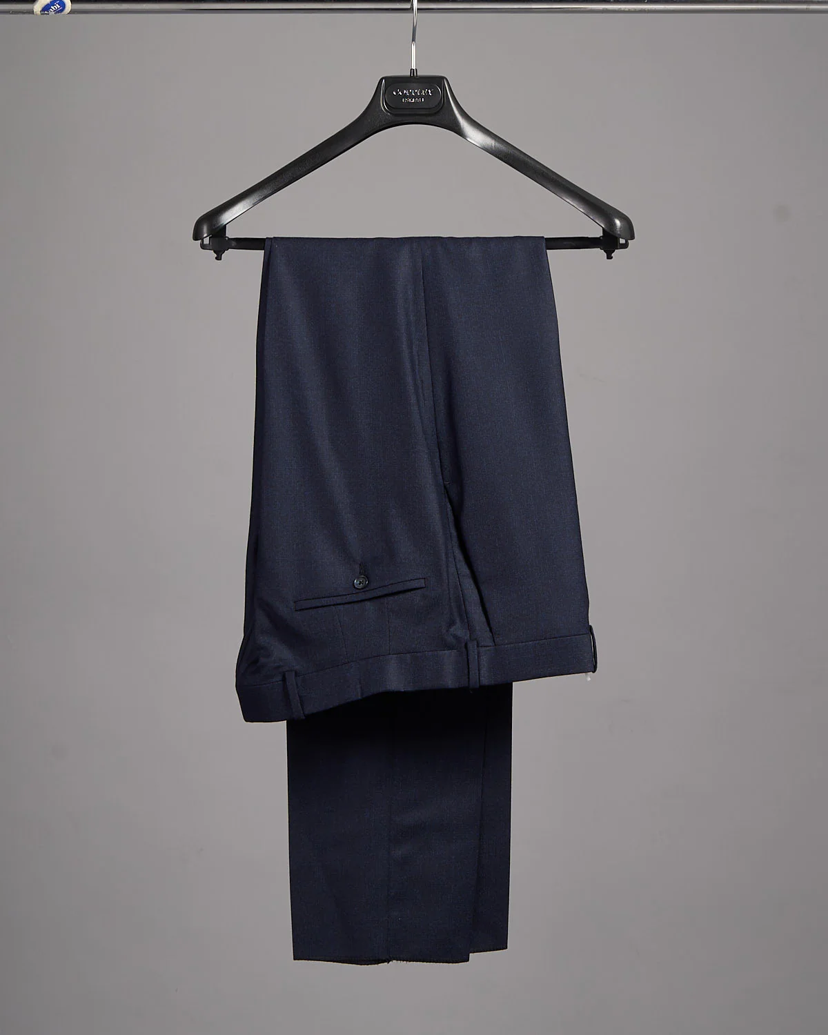 Super 130's Wool Solid Navy Melange Suit - Image 10