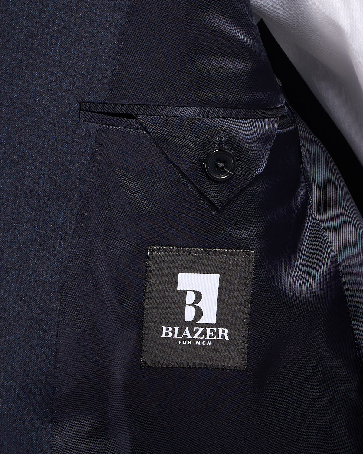 Super 130's Wool Solid Navy Melange Suit - Image 8