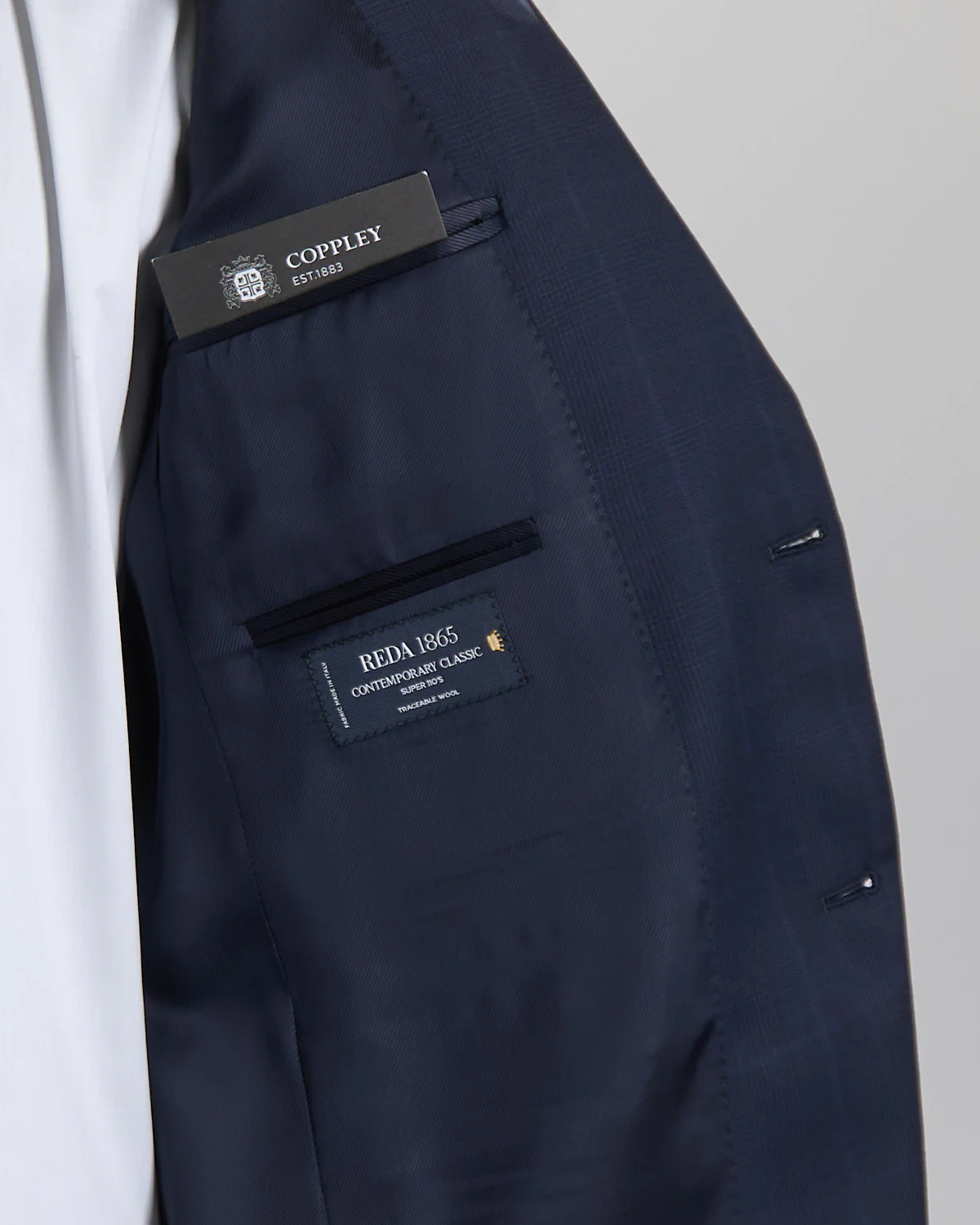 Tonal Check Super 110's Wool 'Gibson' Regular Fit Suit - Image 8