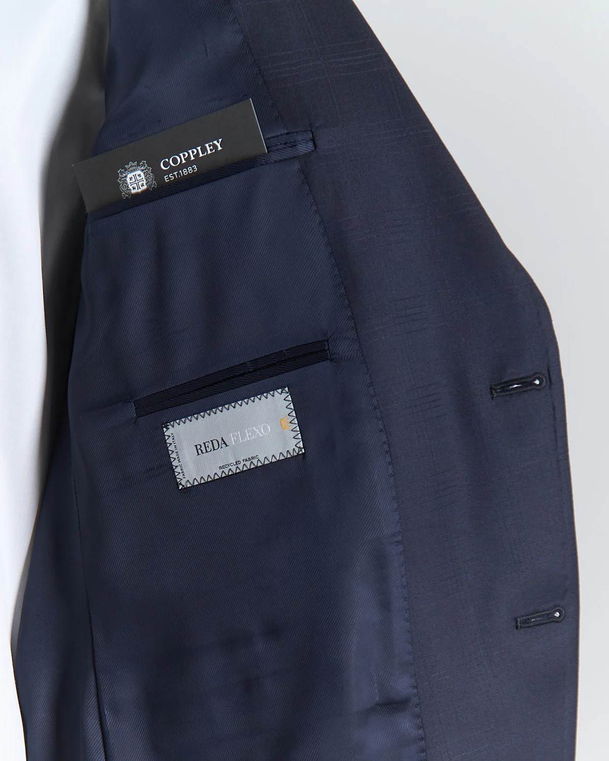 Tone On Tone Jacquard Check Super 110's Stretch 'Gibson' Regular Fit Suit - Image 6