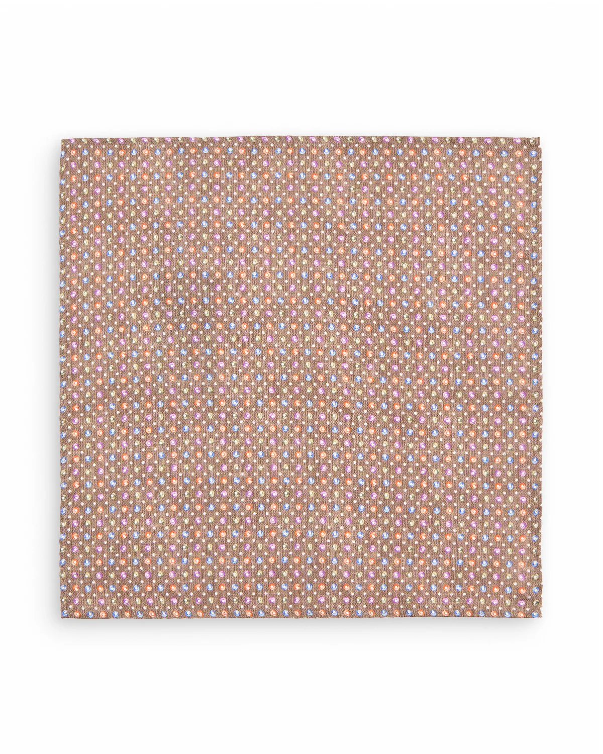 Chocolate Confetti Dot Silk Pocket Square - Image 3