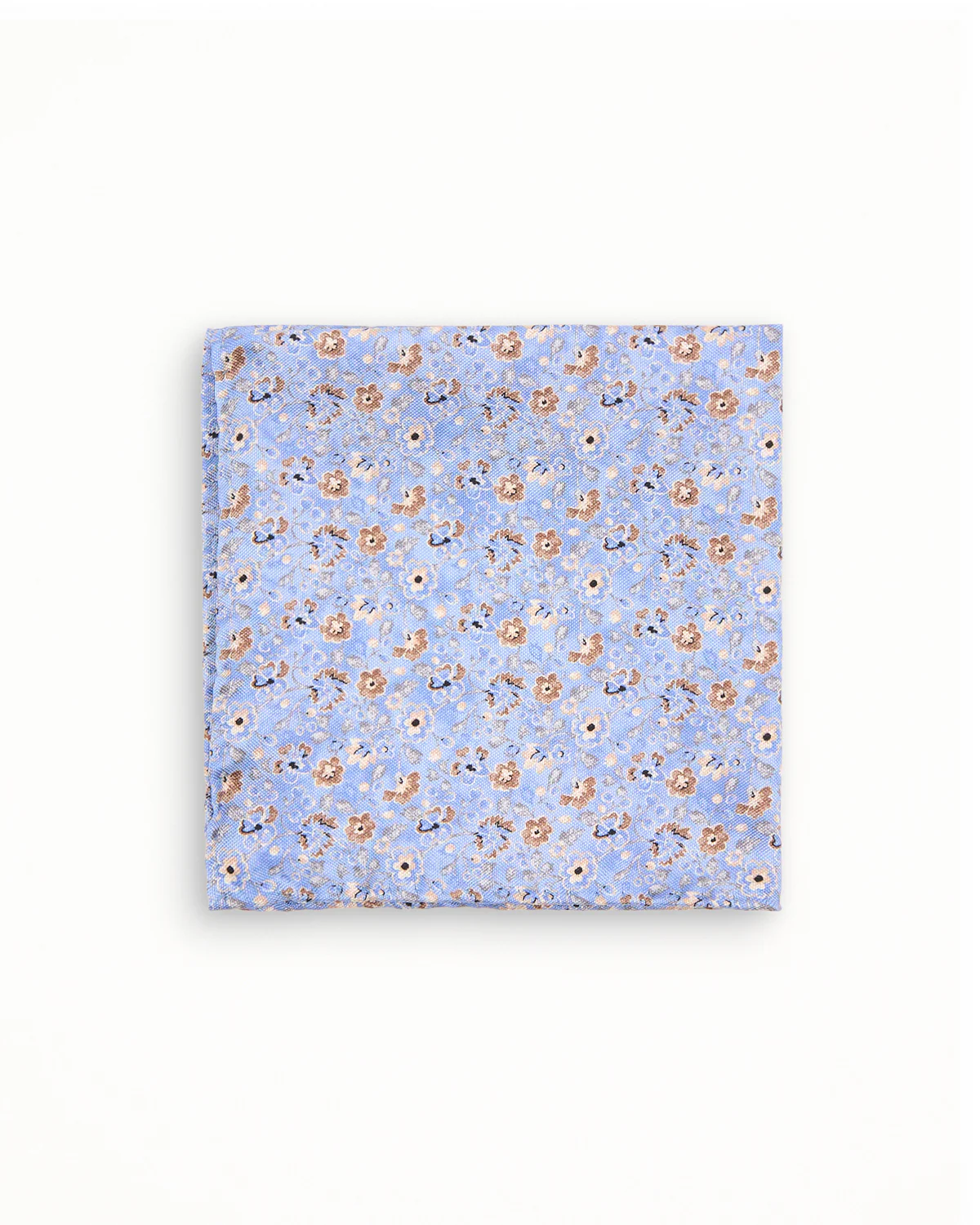 Cornflower Floral Silk Pocket Square