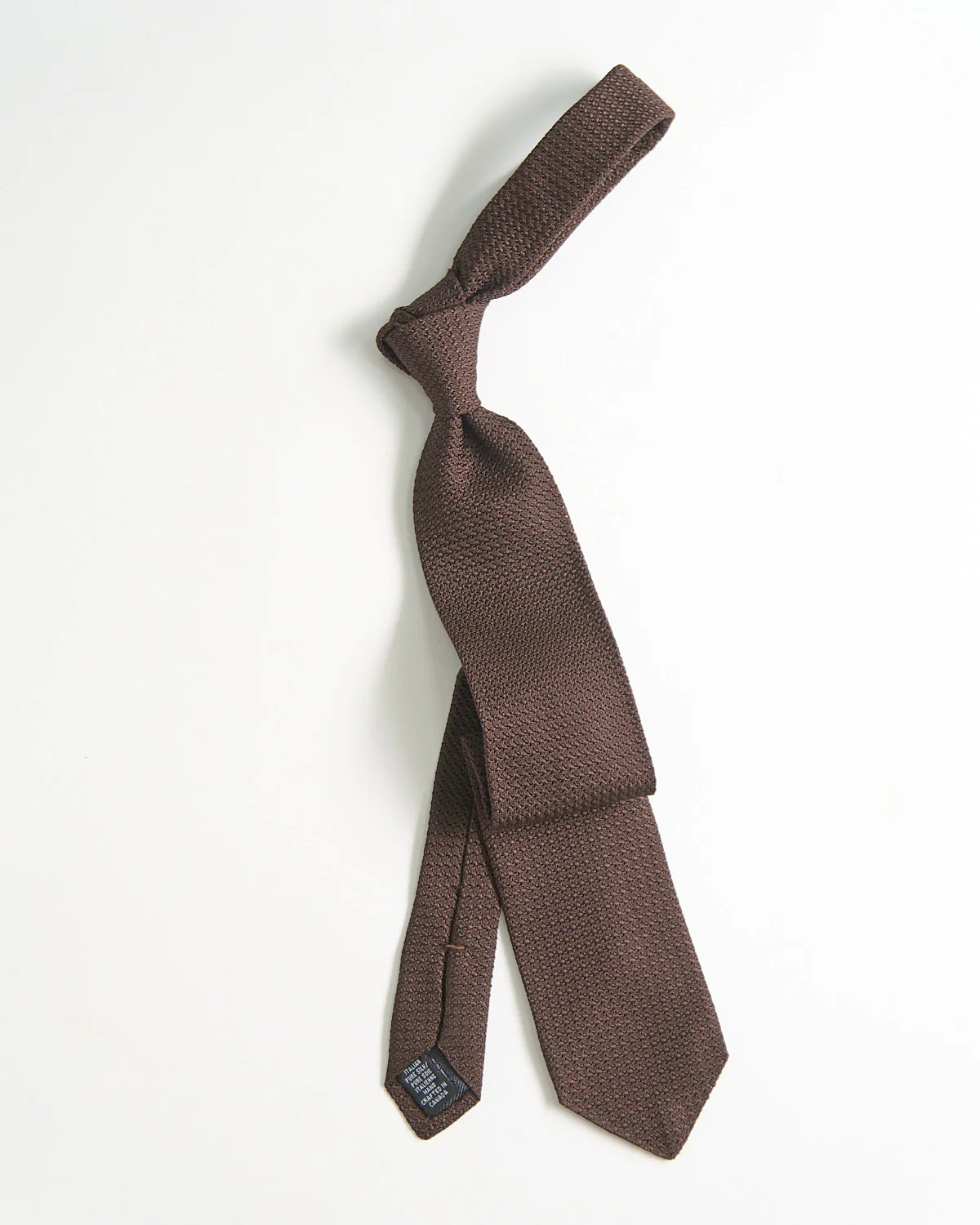 Dark Brown Silk Grenadine Garsa Grossal Tie