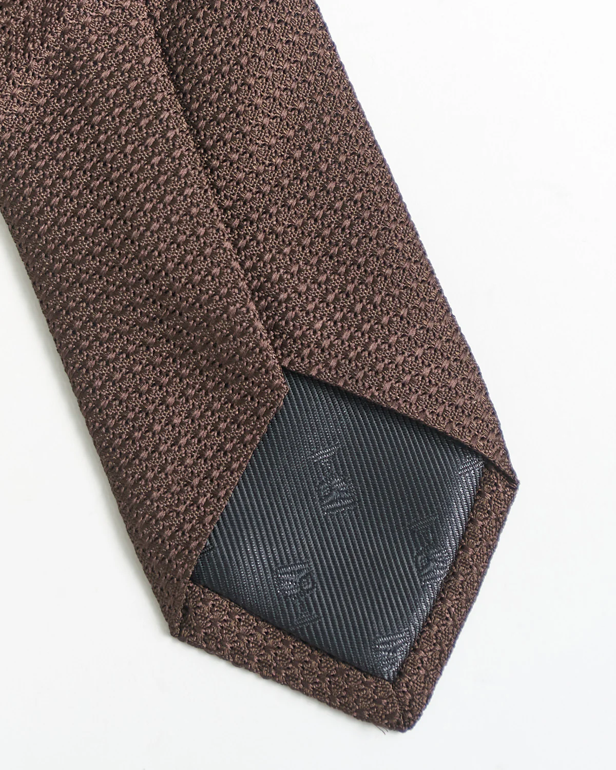 Dark Brown Silk Grenadine Garsa Grossal Tie - Image 3