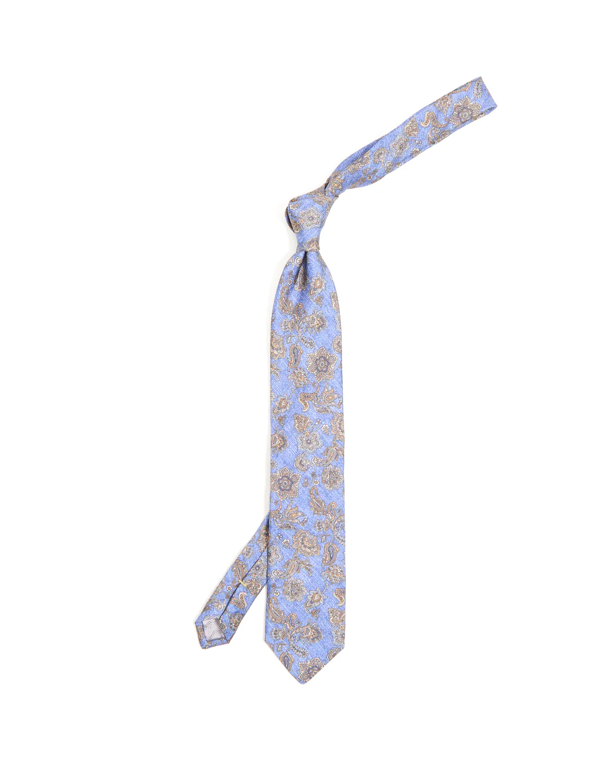 Denim Blue Paisley Silk Tie