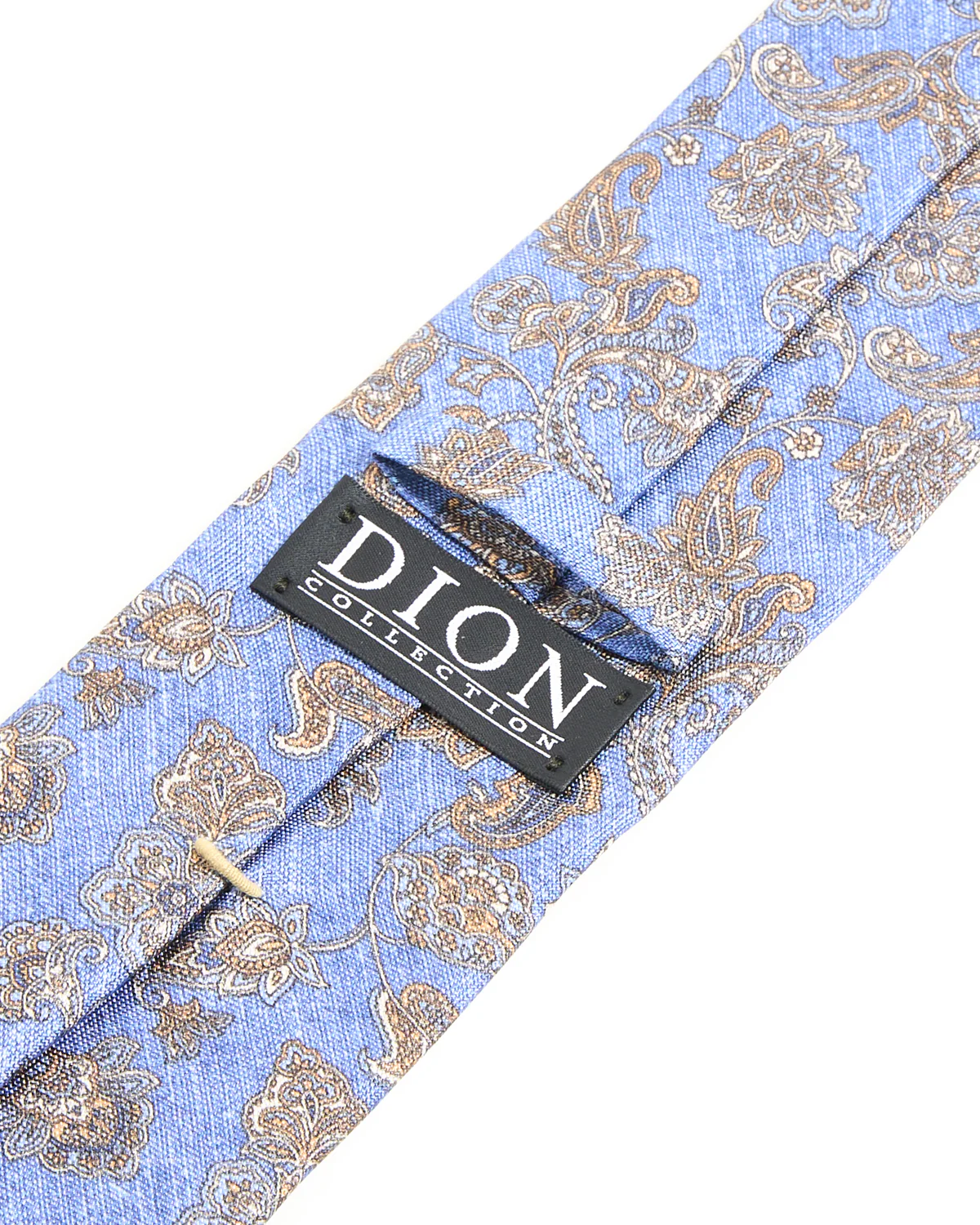 Denim Blue Paisley Silk Tie - Image 2