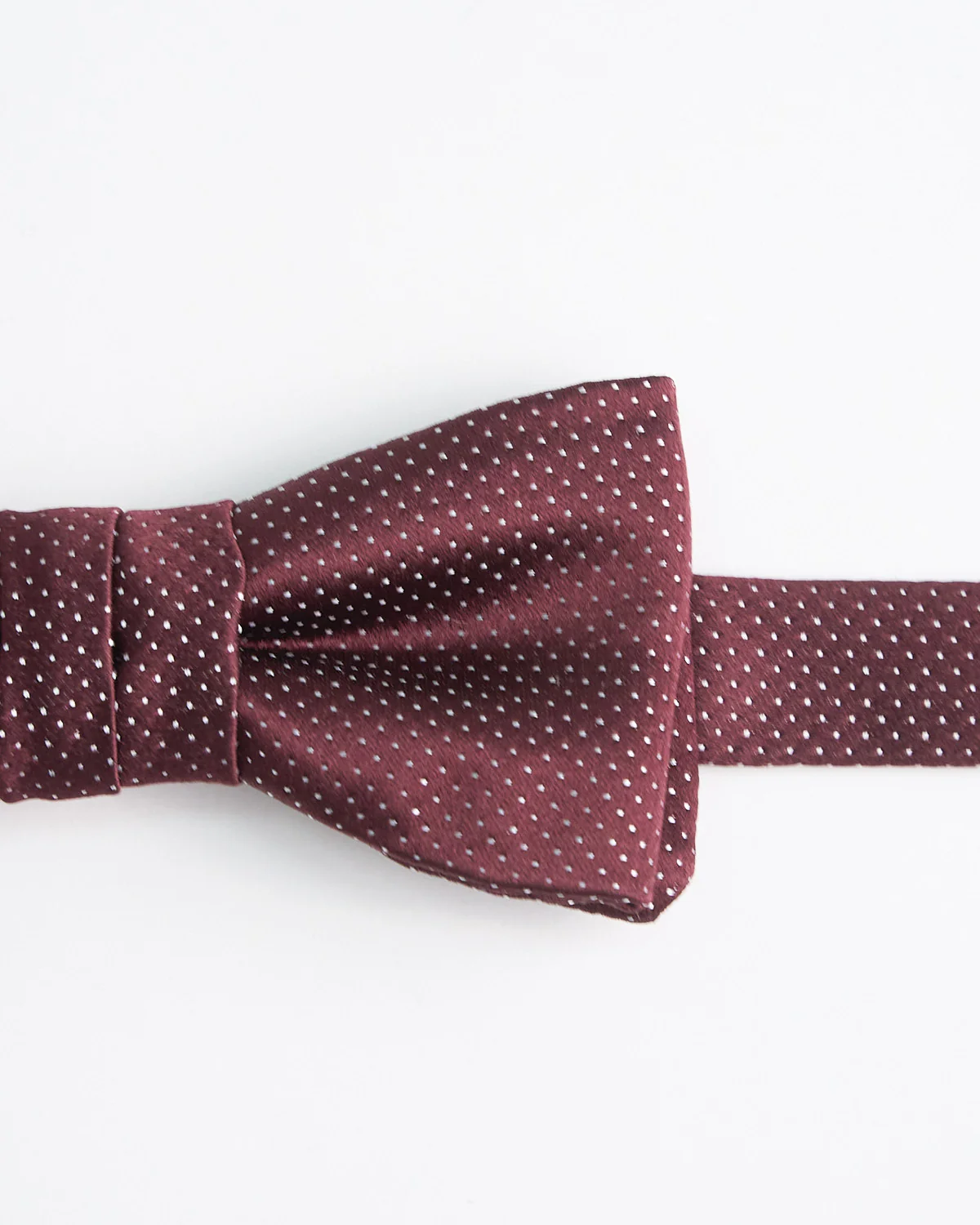 Fine Pin Dot Pre Tied Silk Bowtie - Image 2