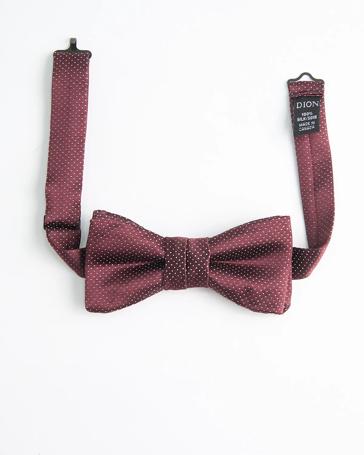 Fine Pin Dot Pre Tied Silk Bowtie - Image 3