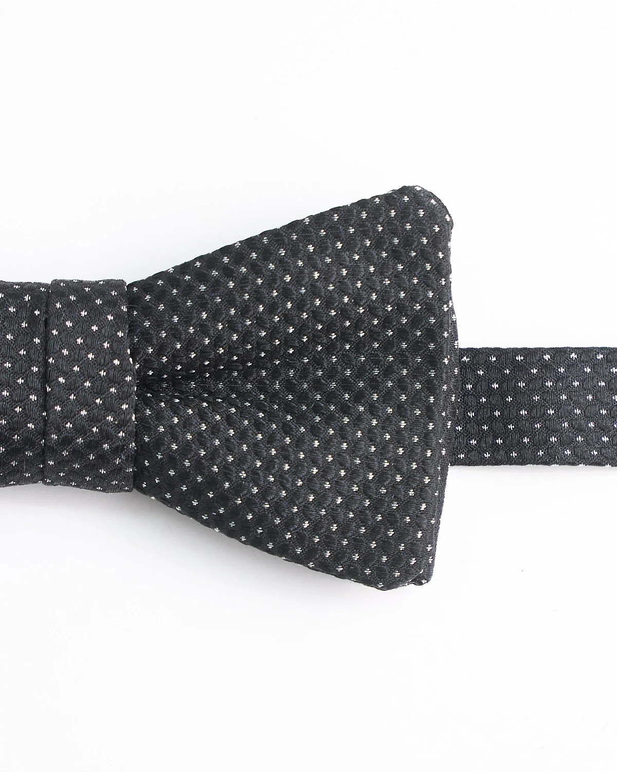 Fine Pin Dot Pre Tied Silk Bowtie - Image 2