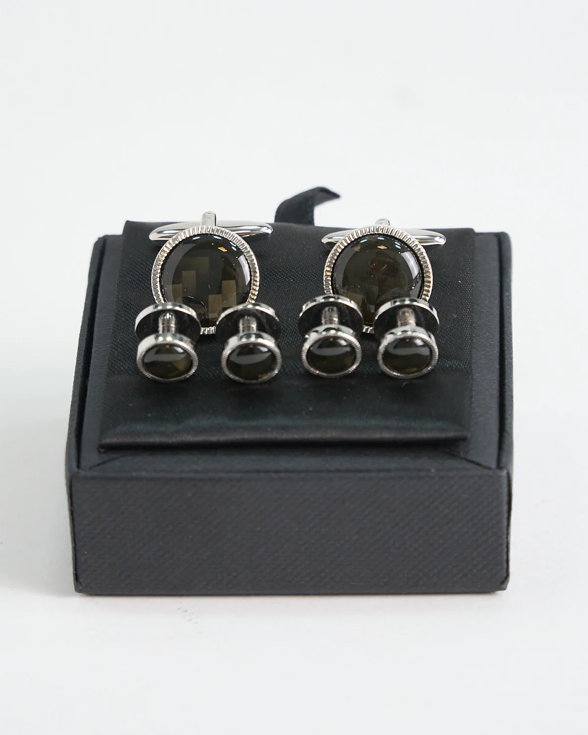 Formal Chevron Cuff Link Stud Set