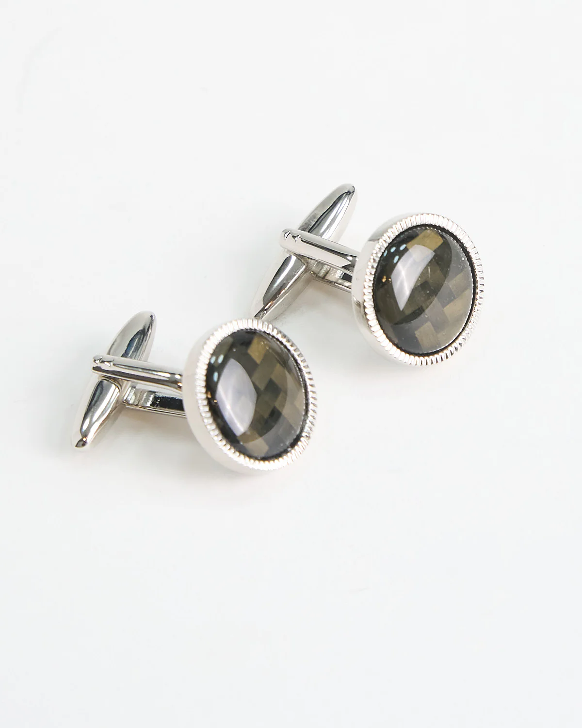 Formal Chevron Cuff Link Stud Set - Image 2