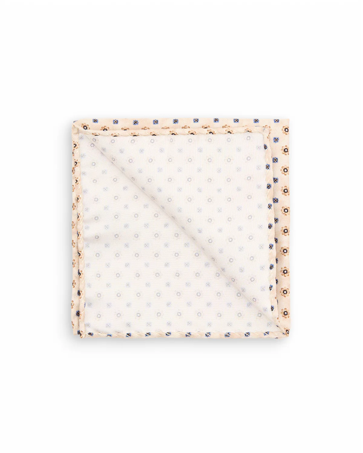 Ivory Micro Floral Silk Pocket Square - Image 2