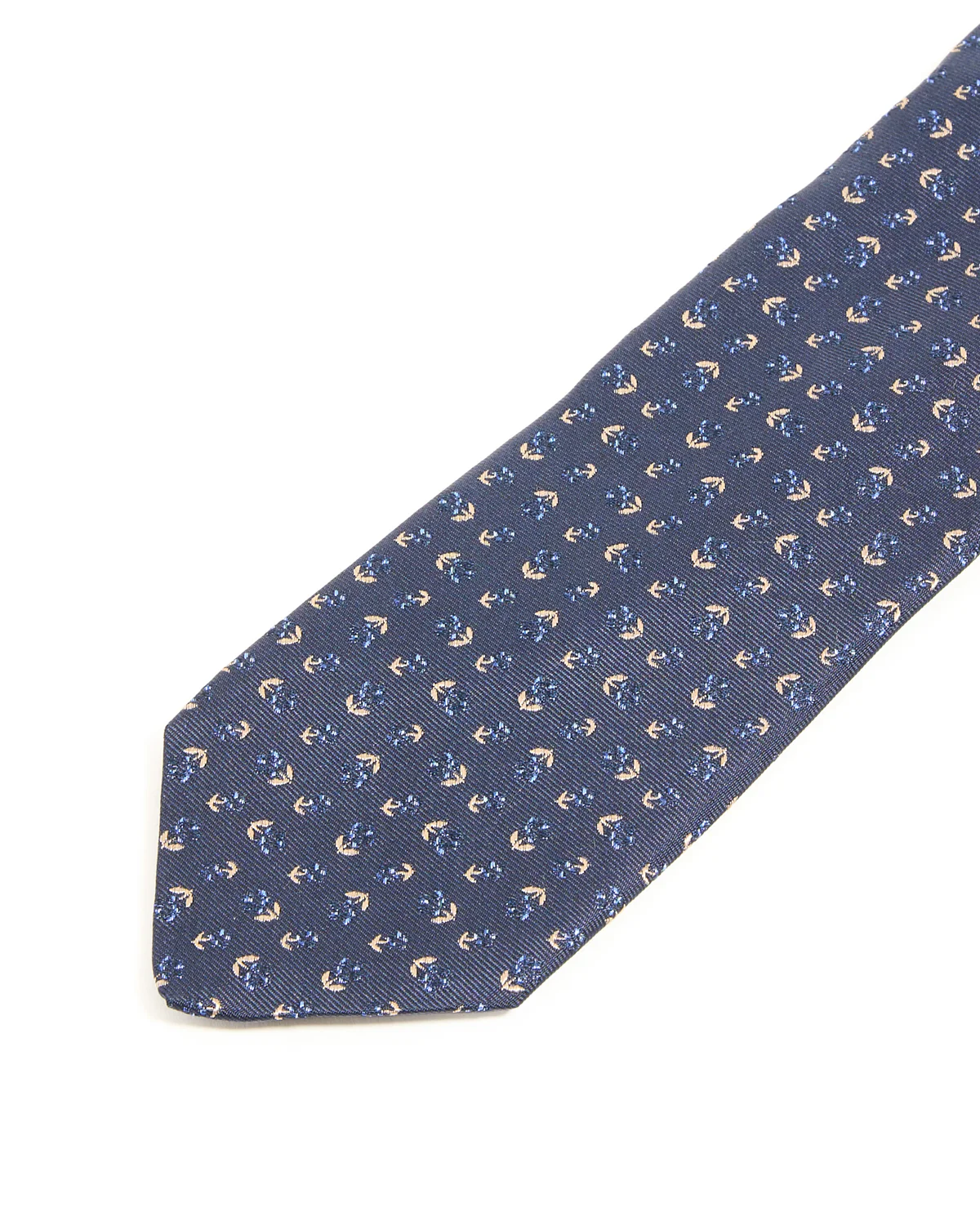 Midnight Micro Motif Silk Tie - Image 3