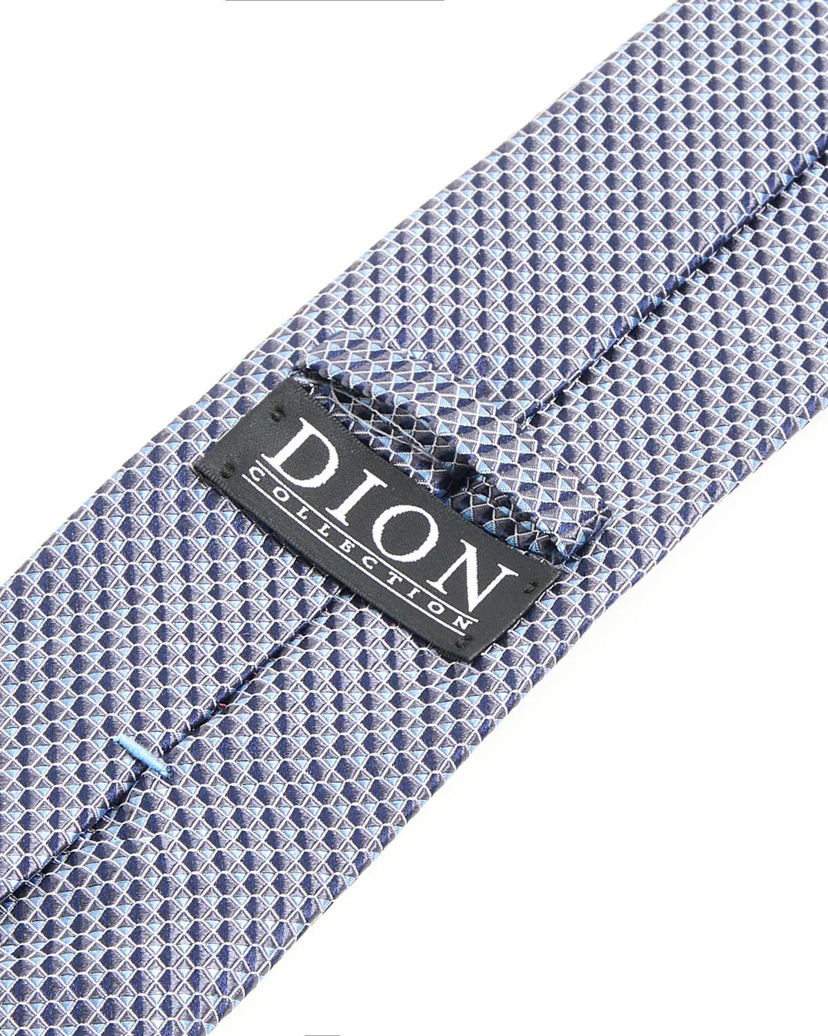 Navy Honeycomb Silk Tie - Image 2