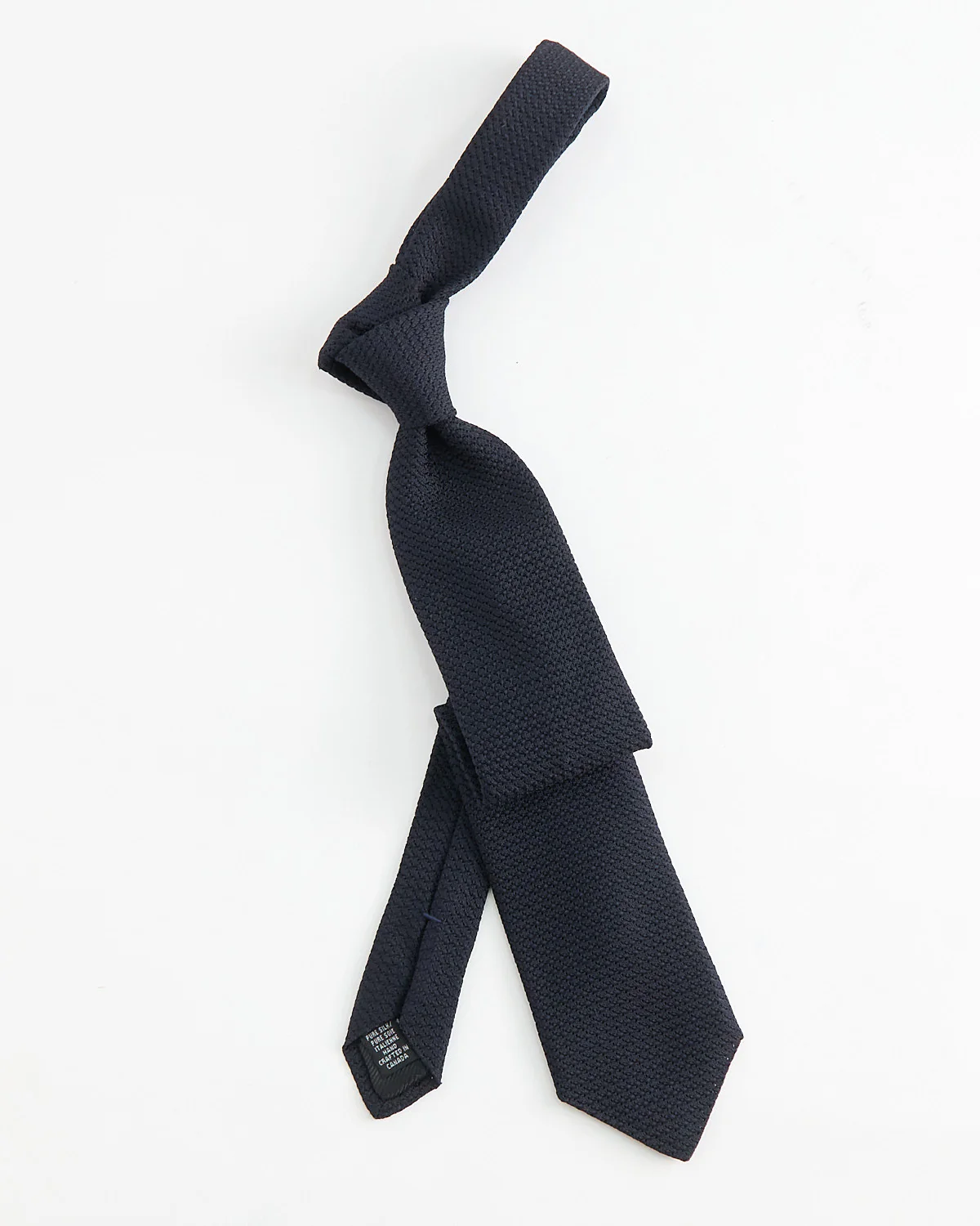 Navy Silk Grenadine Necktie
