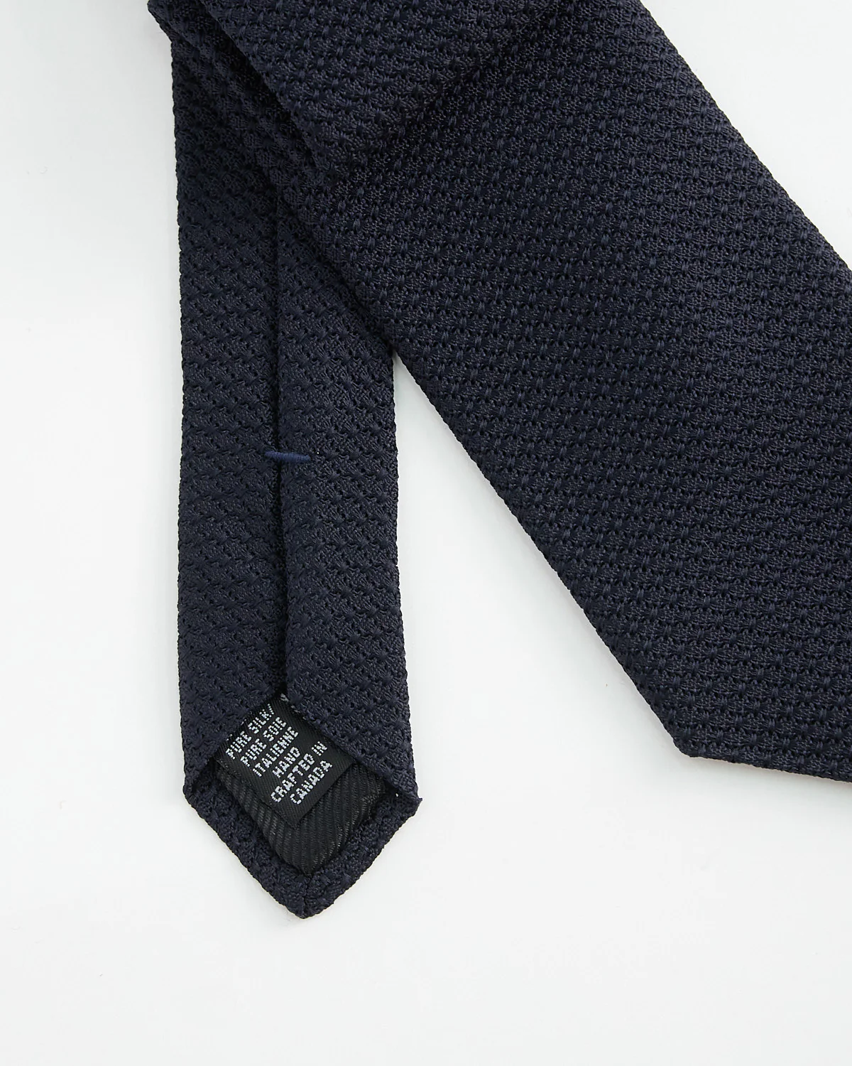 Navy Silk Grenadine Necktie - Image 2