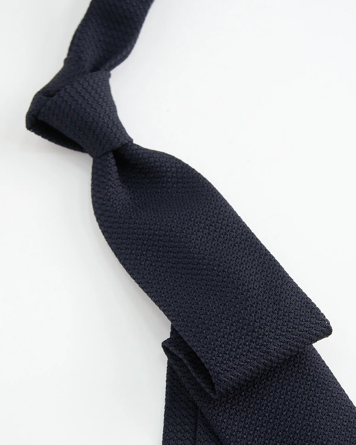 Navy Silk Grenadine Necktie - Image 3