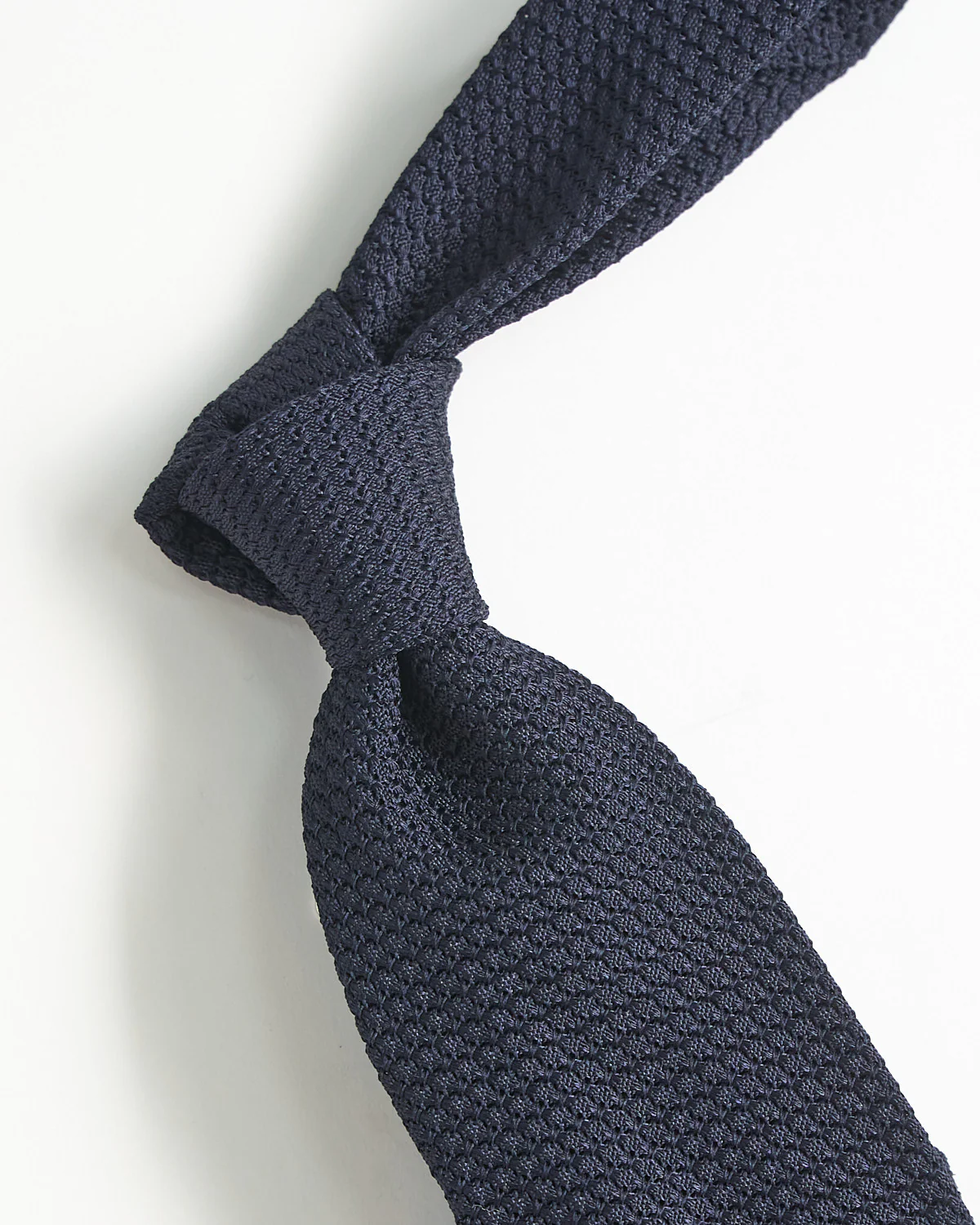 Navy Silk Grenadine Necktie - Image 5
