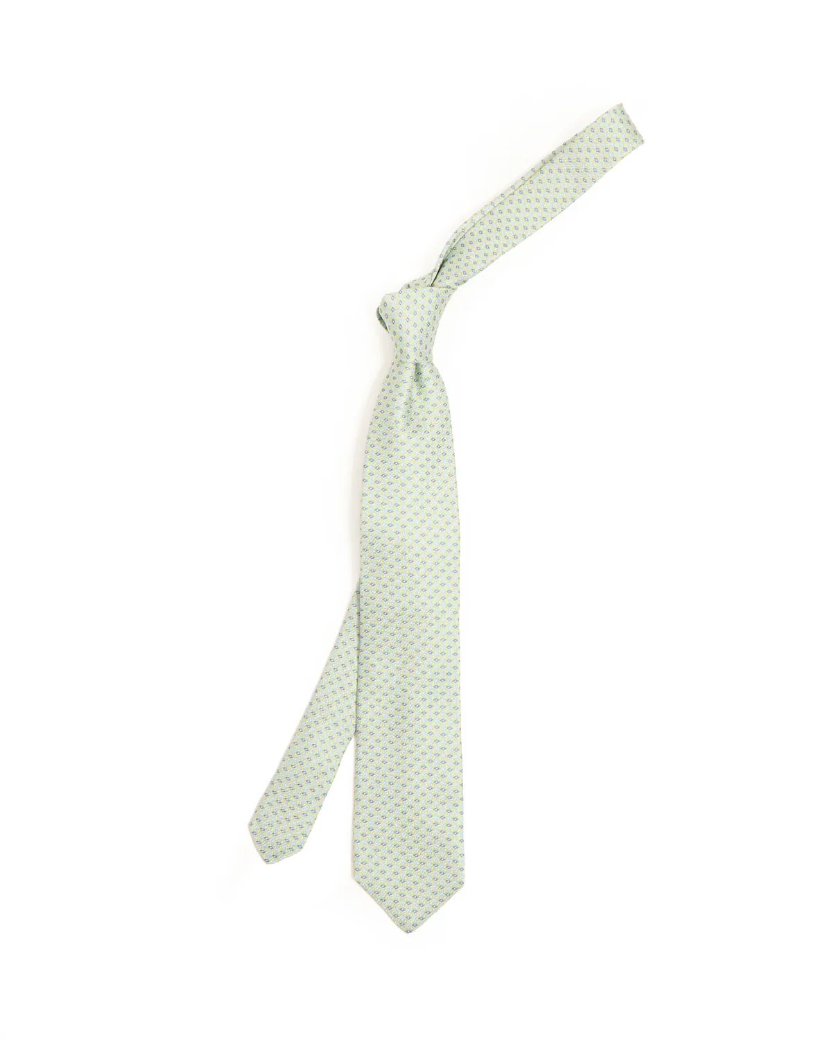 Olive Micro Medallion Silk Tie