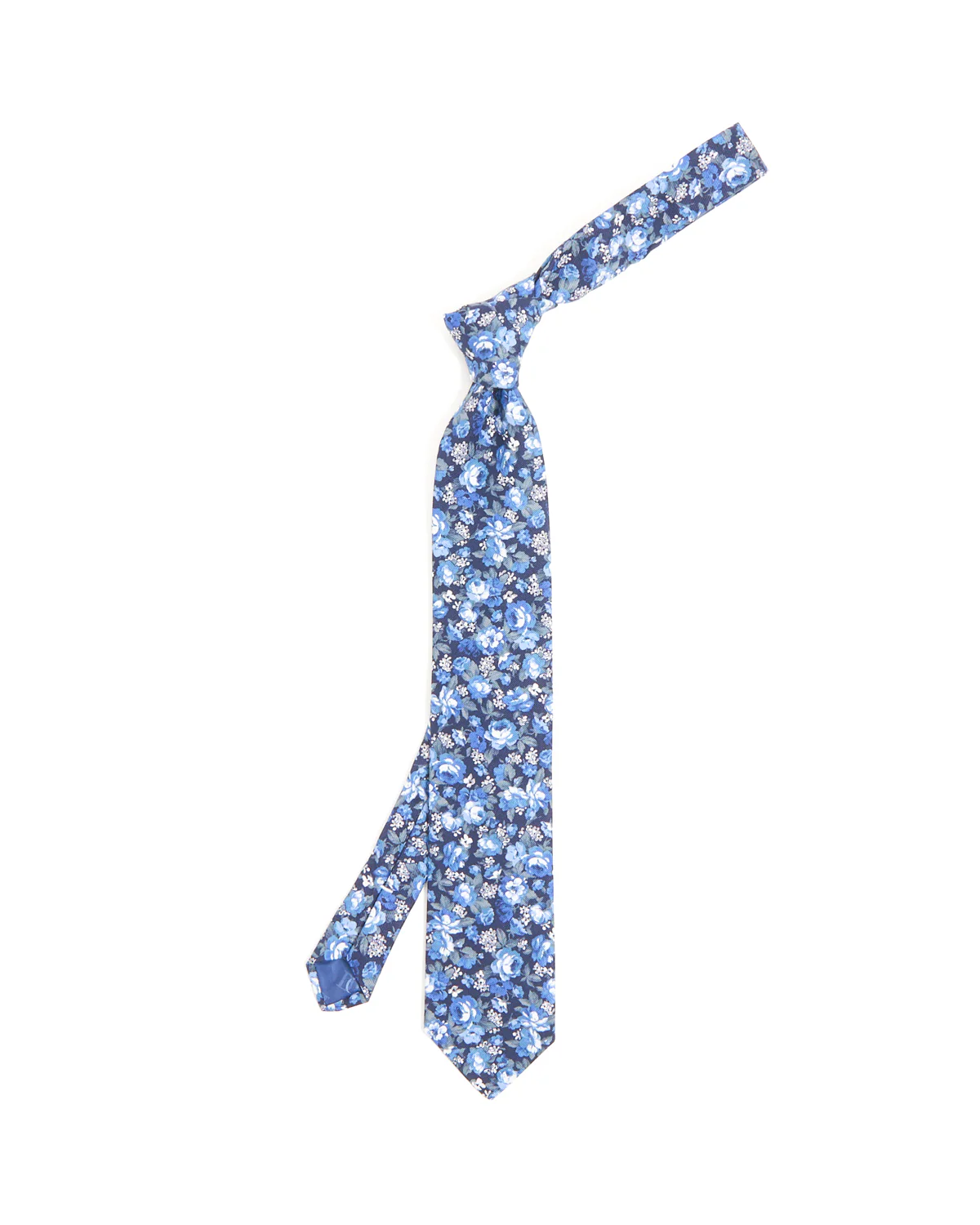 Printed Faille Rose Bush Tie