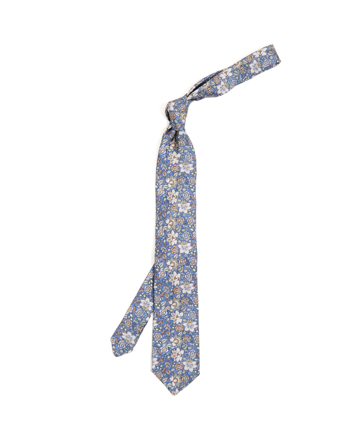 Printed Panama Floral Verdant Melange Silk Tie