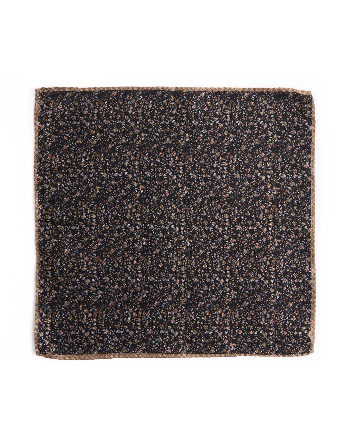 Silk Double Printed Micro Floral/Micro Neat Pocket Square - Image 3