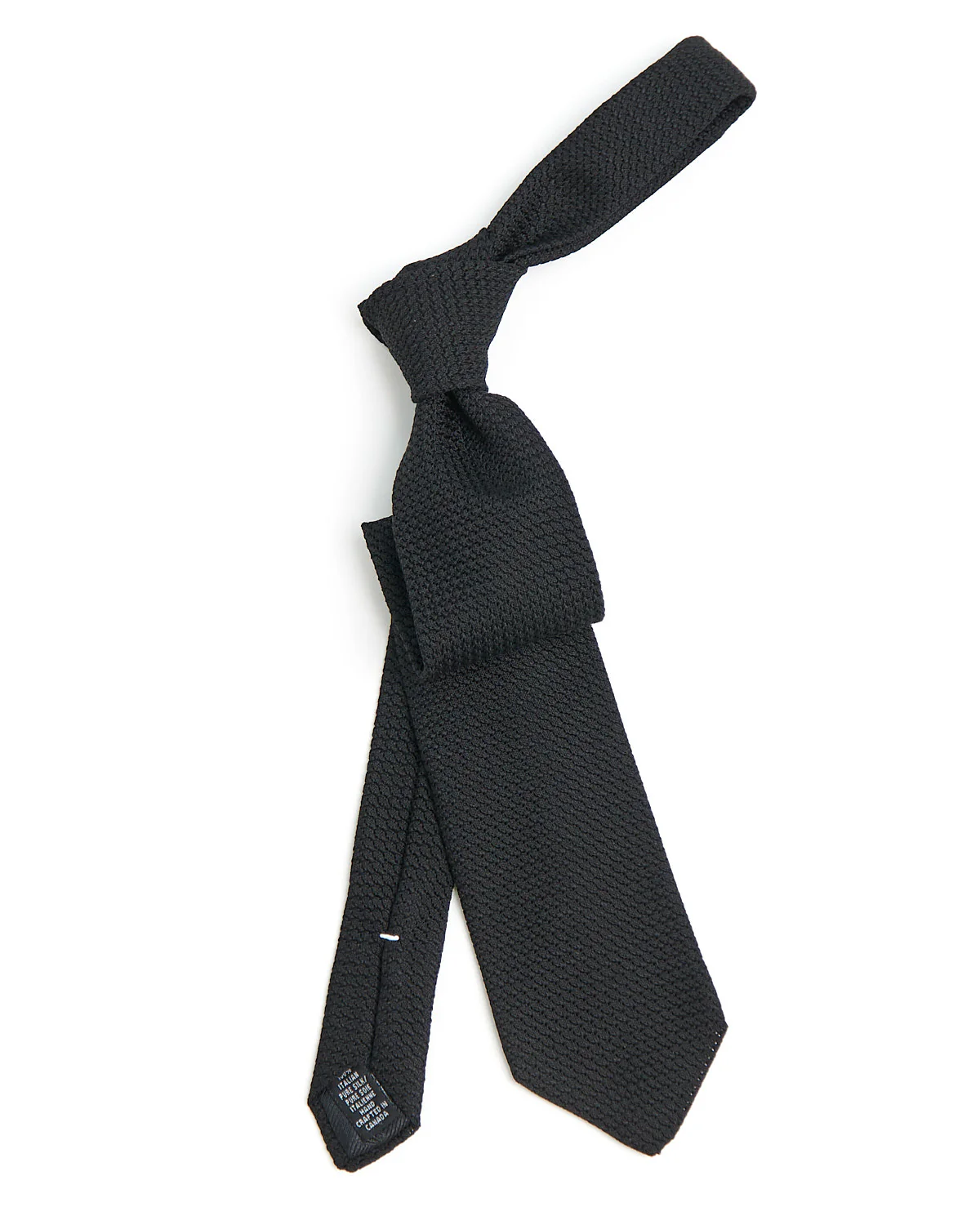 Black Silk Grenadine Necktie