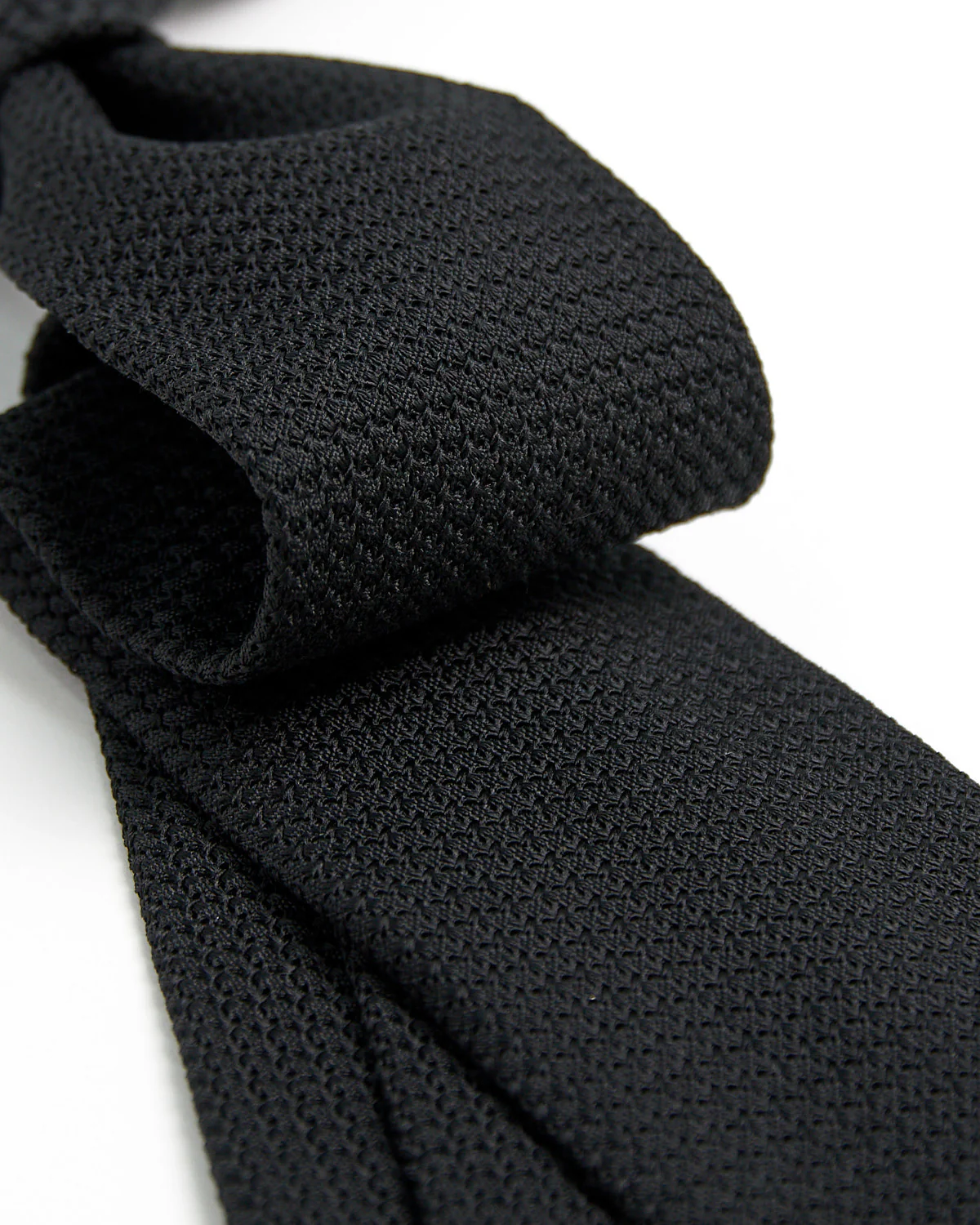 Black Silk Grenadine Necktie - Image 2