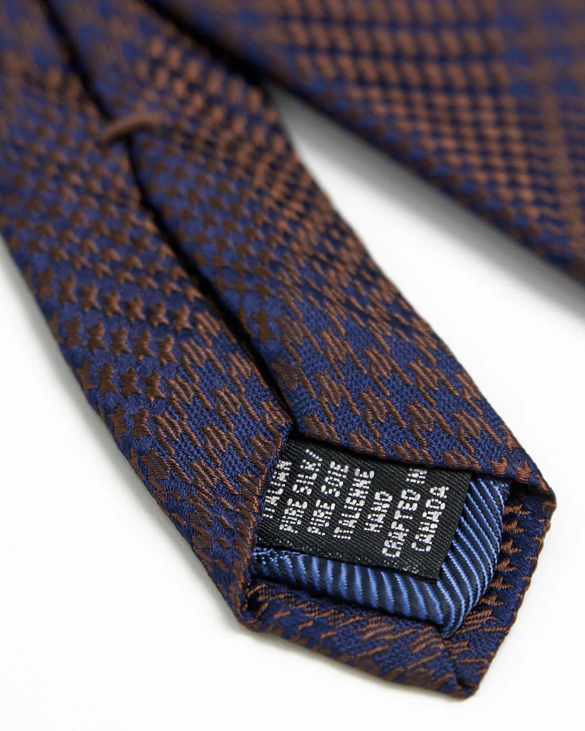 Silk Jacquard Glencheck Necktie - Image 3