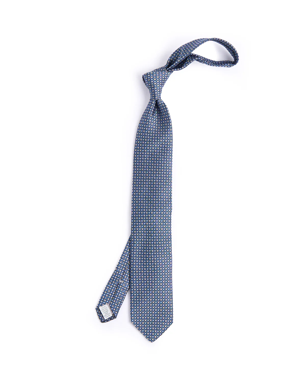 Silk Woven Jacquard Cubic Micro Links Tie