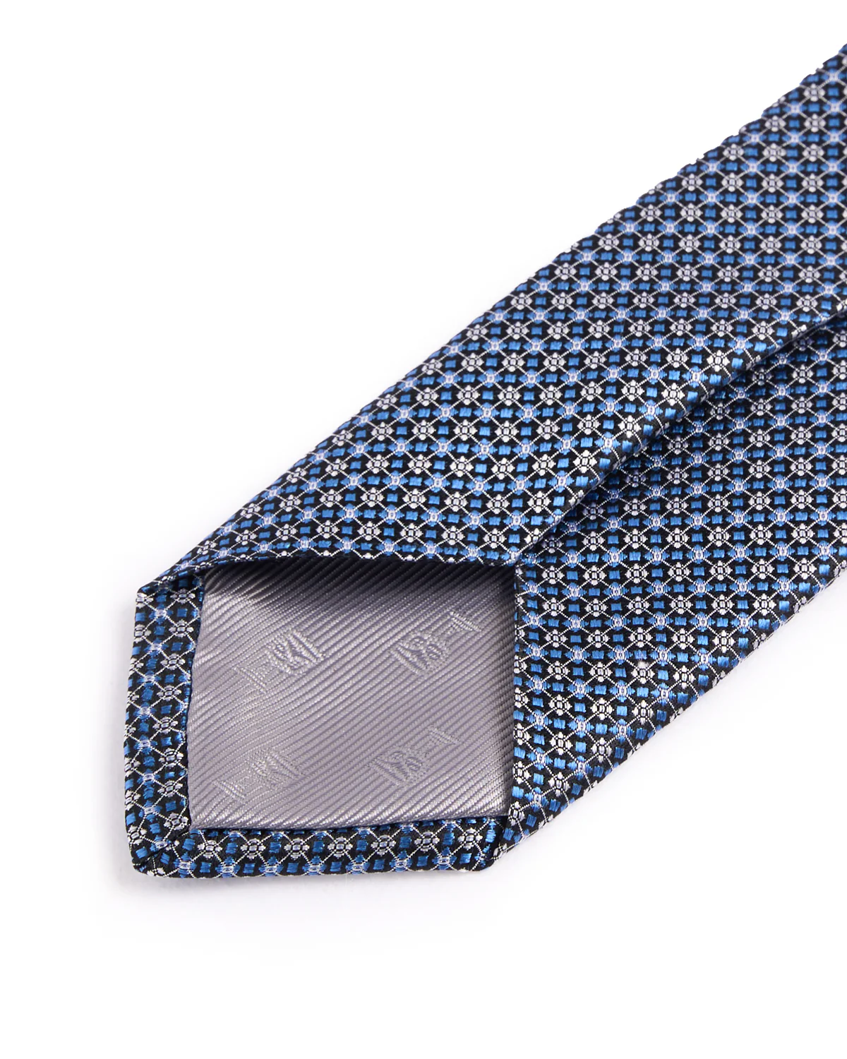 Silk Woven Jacquard Cubic Micro Links Tie - Image 3
