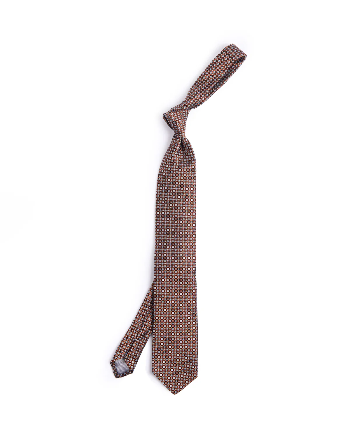 Silk Woven Jacquard Cubic Micro Links Tie