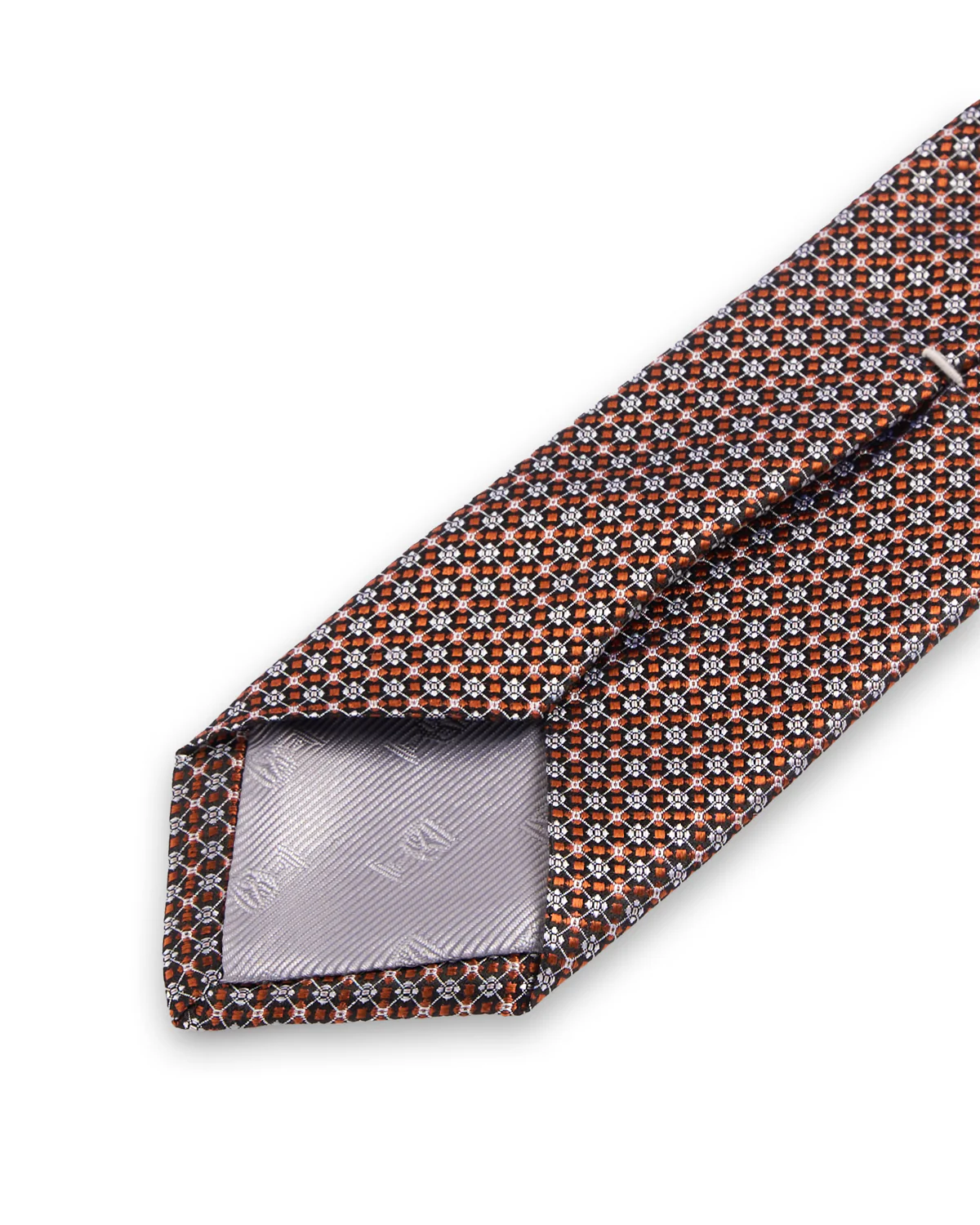 Silk Woven Jacquard Cubic Micro Links Tie - Image 3