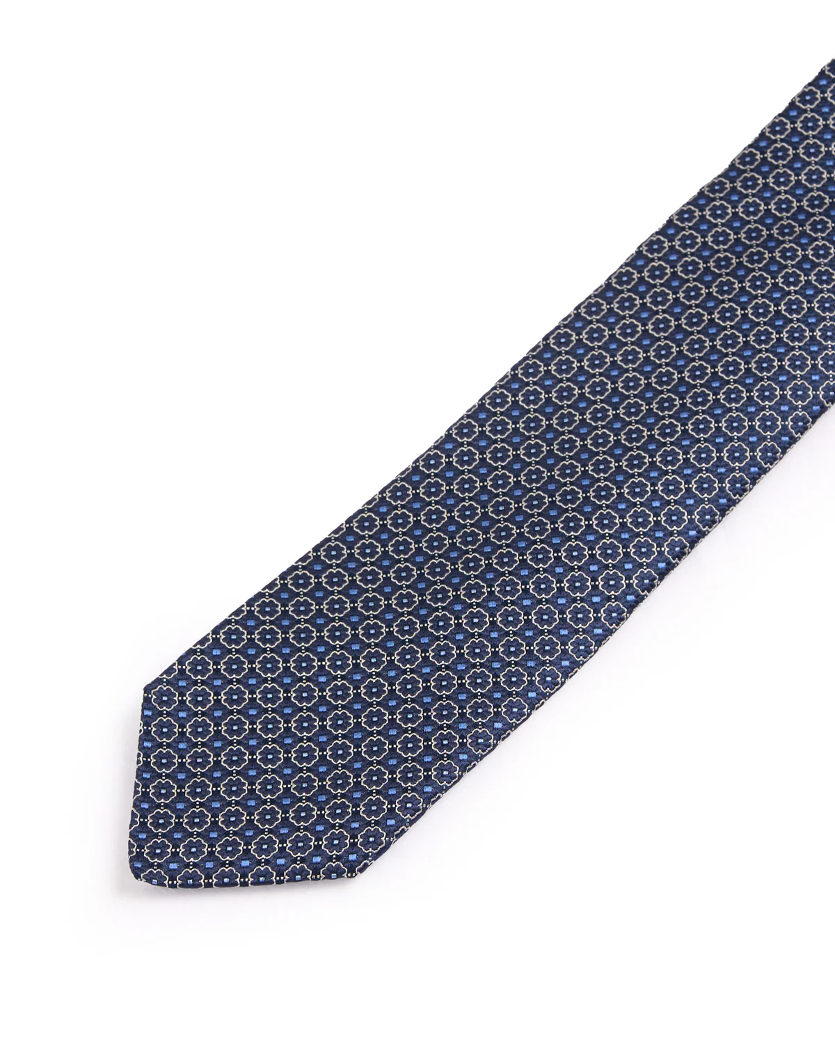Silk Woven Jacquard Floral Medallion Tie - Image 2