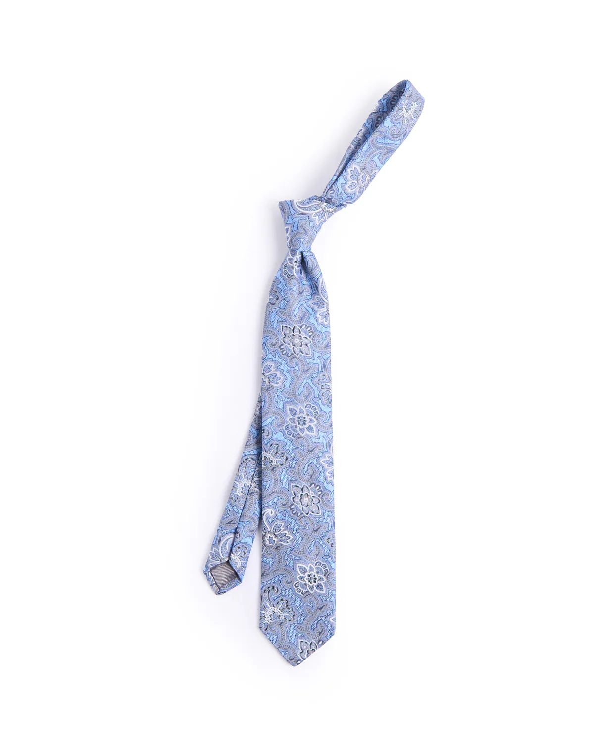 Silk Woven Jacquard Floral Paisley Tie