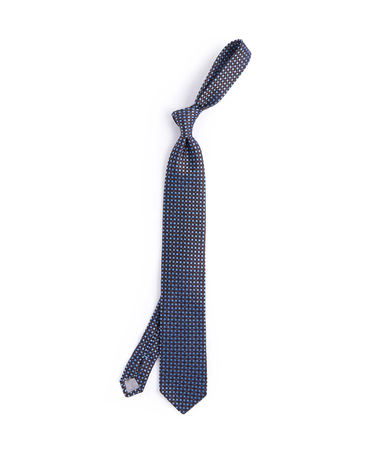 Silk Woven Jacquard Gem Square Neat Tie