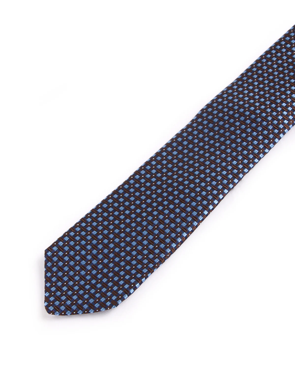 Silk Woven Jacquard Gem Square Neat Tie - Image 2