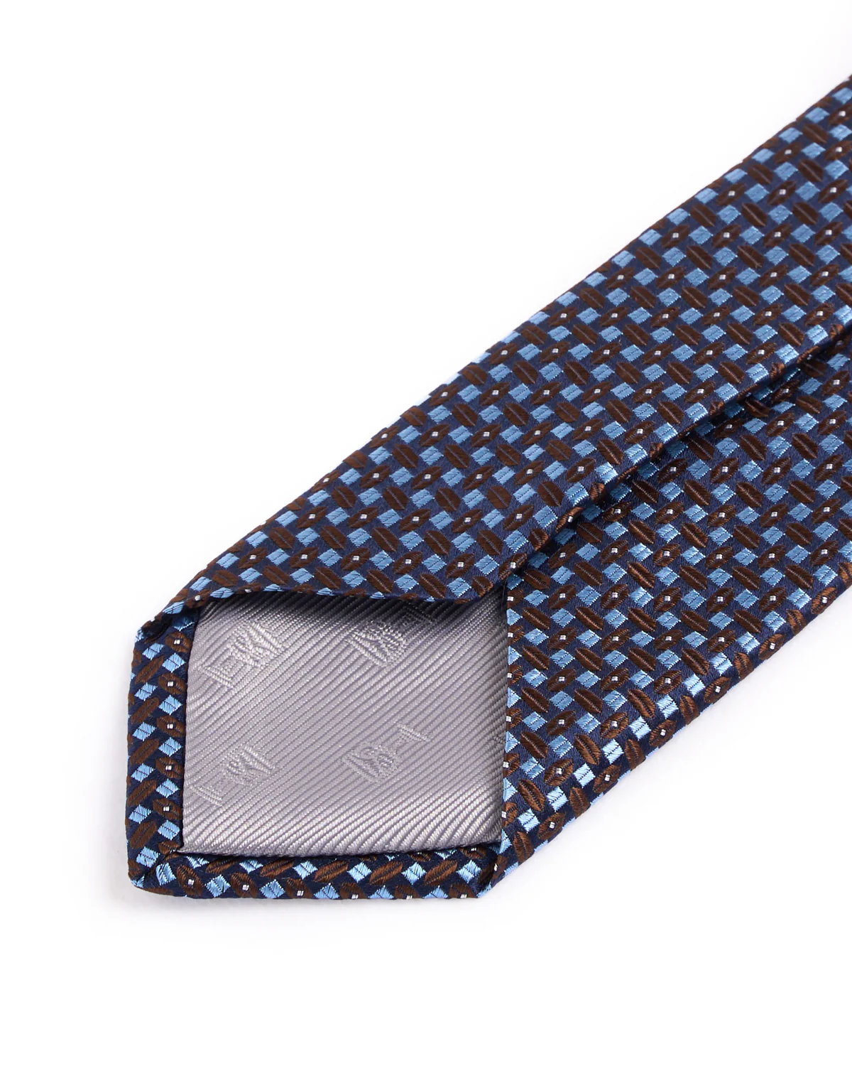 Silk Woven Jacquard Gem Square Neat Tie - Image 3