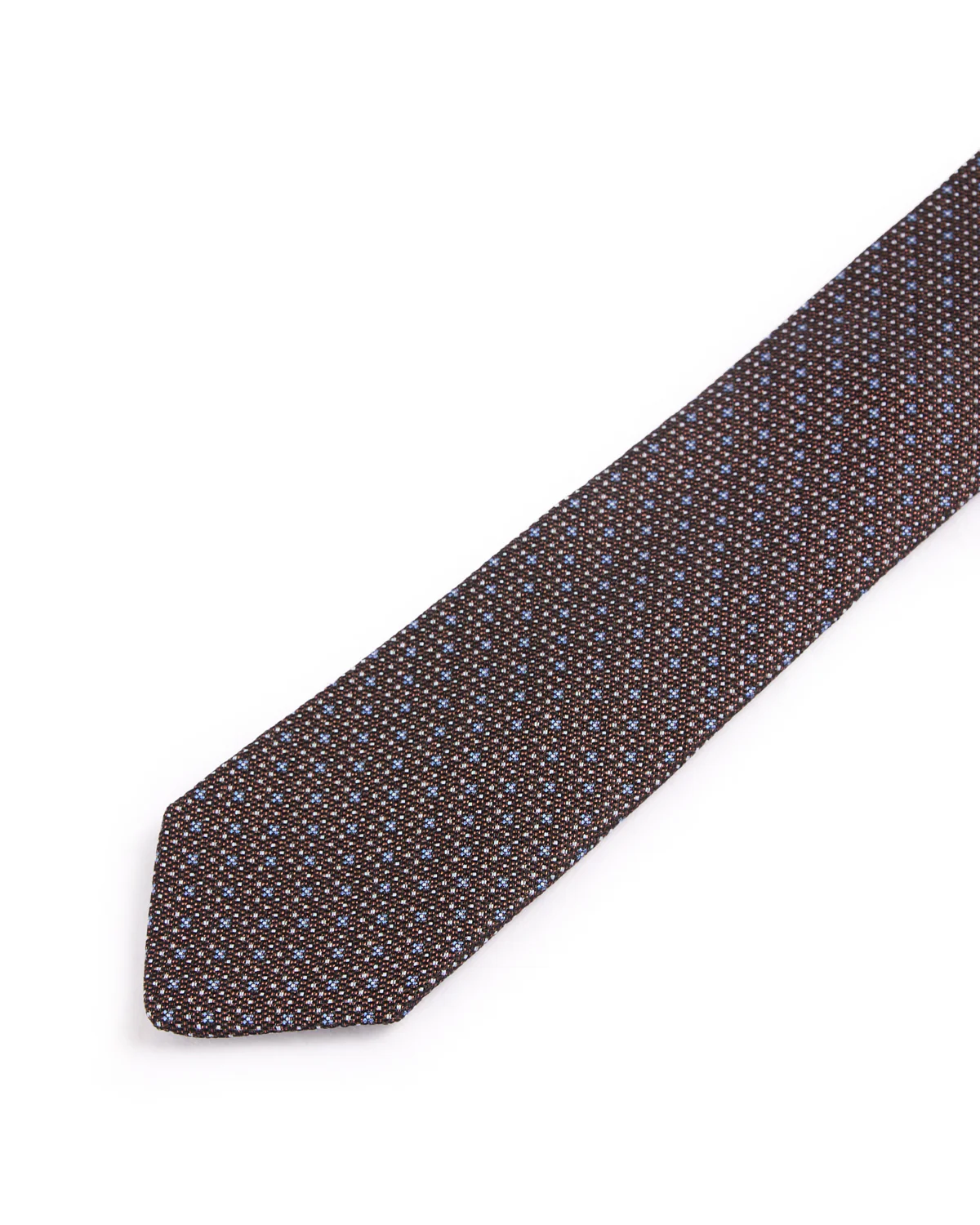 Silk Woven Jacquard Melange Micro Dot Tie - Image 2